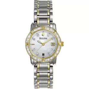 Image of Ladies Bulova Quartz Diamonds Two-tone steel/gold plate Watch