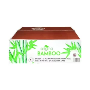 Image of Lucart Toilet Roll Micro Jumbo Bamboo 2-Ply 100m (Pack of 24) BAM101