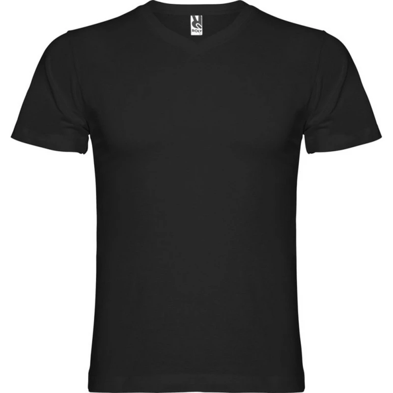 Image of ROLY ROLY Men Samoyedo V Neck T-Shirt in Black Size: Small Black S Male 5063470578498