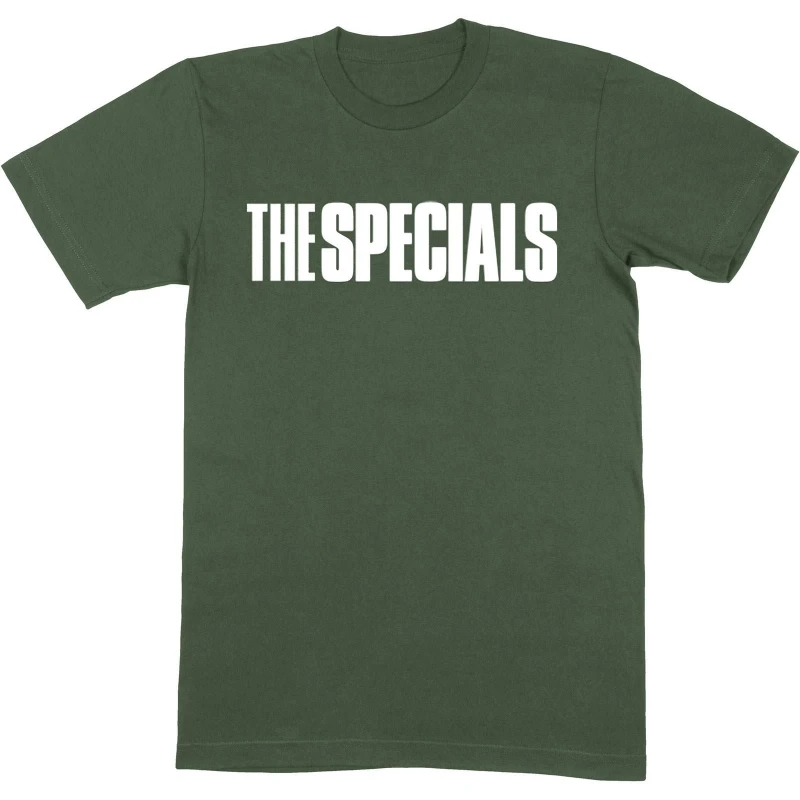 Image of The Specials Mens Logo Cotton T-Shirt in Green Size: XL Green Male XL