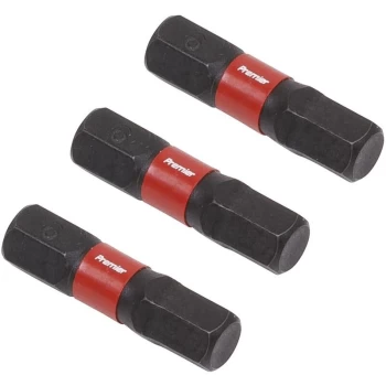 Image of Sealey AK8214 Hex 6mm Impact Power Tool Bits 25mm - 3pc