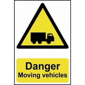 Image of Scan Danger Moving Vehicles Sign 400mm 600mm Standard