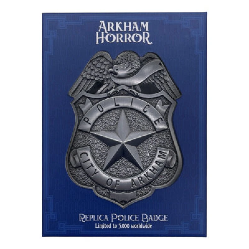 Image of Arkham Horror Replica Limited Edition Police Badge Metallic Silver unisex