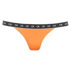 Image of Calvin Klein Mono Brazilian Bikini Bottoms - Orange