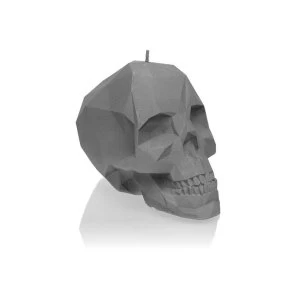 Image of Gray Matt Large Low Poly Skull