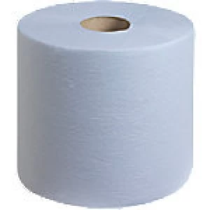 Image of WYPALL Wiper Rolls L10 1 Ply Blue 6 Rolls of 700 Sheets