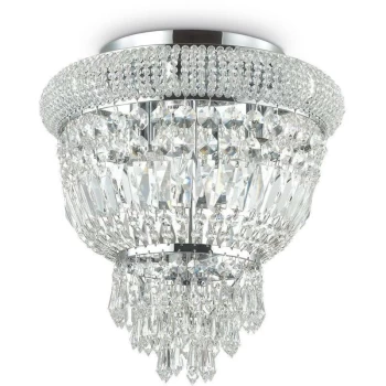 Image of Ideal Lux Dubai - 3 Light Ceiling Light Chandelier Chrome, E14