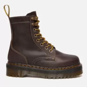 Image of Dr. Martens Womens Jadon Leather 8-Eye Boots - Dark Brown - UK 5