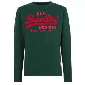 Image of Superdry Chenille Sweater - Green