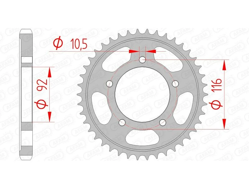 Image of AFAM Steel Standard Rear Sprocket 16900530