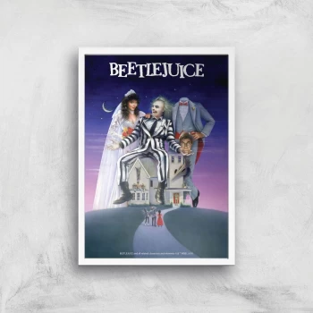 Image of Beetlejuice Giclee Art Print - A4 - White Frame