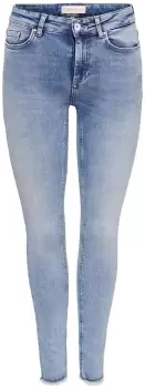 Image of Only ONLBLUSH MID SK ANK RAW DNM REA694 NOOS Jeans blue