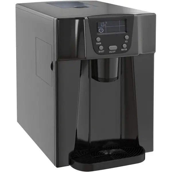Image of HOMCOM Ice Maker Machine and Water Dispenser No Plumbing Required Black - Black - Homcom 5056725390716