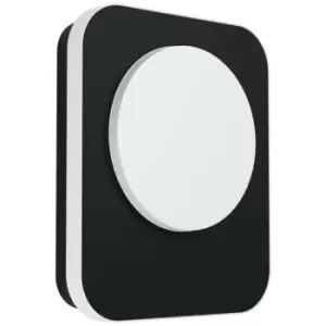 Image of Madriz LED Outdoor Flush Wall Light Black IP44 - Eglo
