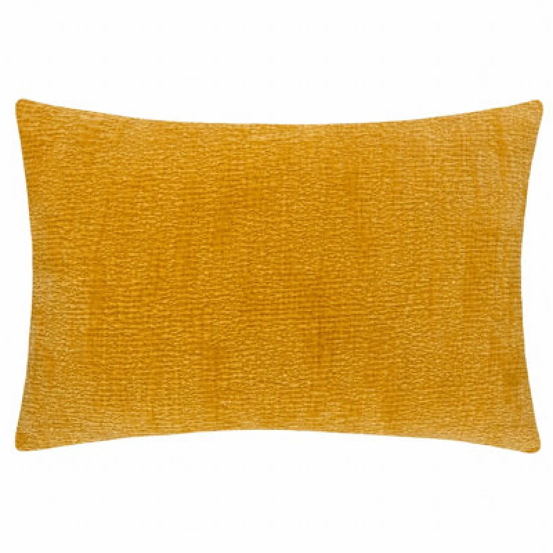 Image of Yard Osaka Textured Chenille Cushion in Yellow Size: 40cm x 60cm Yellow Unisex 40cm x 60 cm
