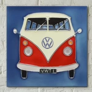 Image of Red Campervan 8x8 Tile