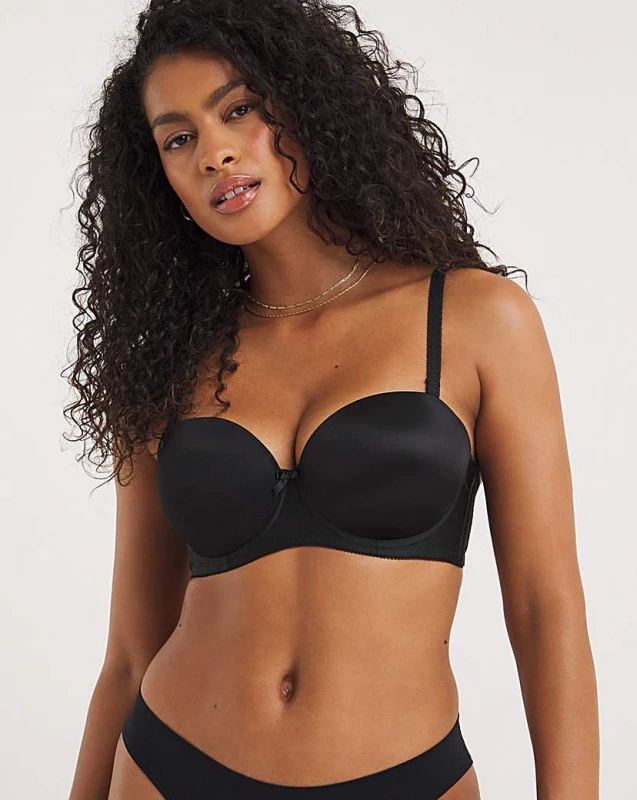 Image of Freya Freya Deco Moulded Strapless Bra Black - Freya - Size: 36FF Black Female 36FF YC46014