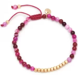 Image of Ladies Lola Rose Gold Plated Pink Agate Marylebone Bracelet