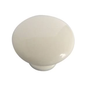 Image of BQ White Round Internal Knob Cabinet knob D34 mm