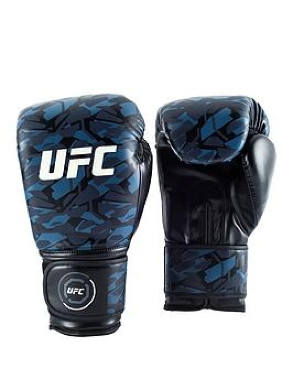 Image of Ufc Octagon Camo Boxing Gloves Black (8/10/12/14/16Oz) Blue/Black VD6KU Unisex 8,10,12,14,16