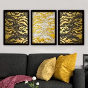 Image of 3SC99 Multicolor Decorative Framed Painting (3 Pieces)