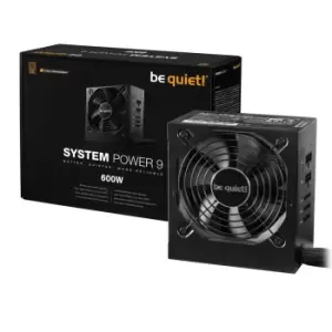 Image of Be Quiet! 600W System Power 9 PSU, Semi-Modular, Sleeve Bearing, 80 Bronze, Dual 12V, Cont. Power