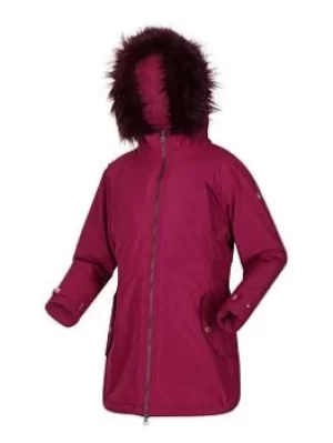Image of Boys, Regatta Kids Abbettina Waterproof Parka, Raspberry, Size 5-6 Years