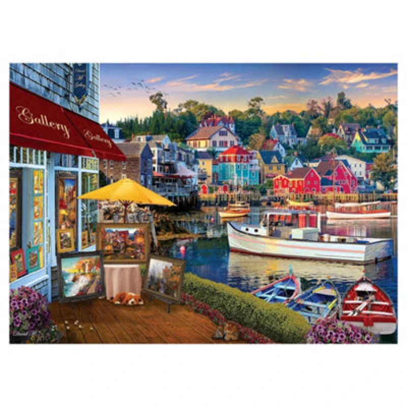 Image of Cheatwell Games Harbor Gallery Jigsaw Puzzle 1000 Pieces Multi