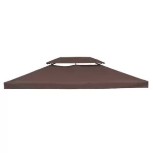 Image of Outsunny Gazebo Replacement Top Cover, 2-Tier, 3x4 m-Brown