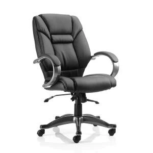 Image of Trexus Galloway Executive Chair With Arms Leather Black Ref EX000134