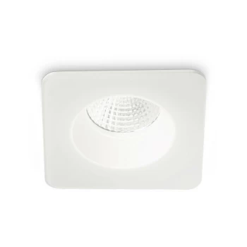 Image of Ideal Lux Lighting - Ideal Lux Square Recessed Downlight White IP65, 3000K, 8W