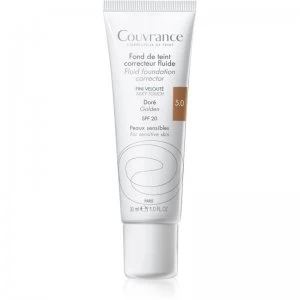 Image of Avene Couvrance Fluid Coverage Foundation SPF 20 Shade 5.0 Golden 30ml