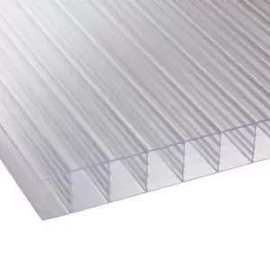 Image of Corotherm Clear Polycarbonate Multiwall Multiwall Roofing Sheet (L)2.5M (W)700mm (T)25mm Of 5