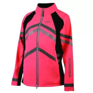 Image of Weatherbeeta Unisex Adult Reflective Fleece Lined Soft Shell Jacket (L) (Hi Vis Pink)