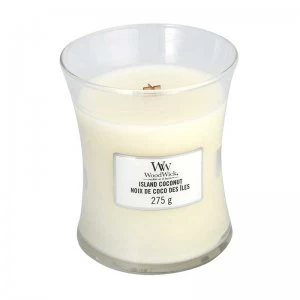 Image of WoodWick Island Coconut Medium Jar Candle 275g
