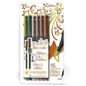 Image of Chameleon Fineliner Pen Set Nature Colors Set of 6