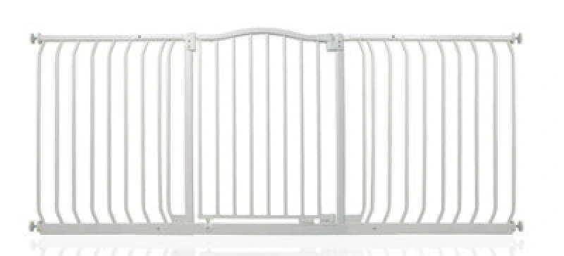 Image of Safetots Curved Top Safety Gate, 170Cm - 179Cm, Matt White, Pressure Fit Stair Gate