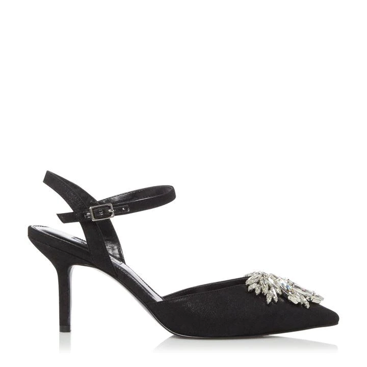 Image of Dune Black 'Cherish' Mid Stiletto Heel Slingbacks - 3