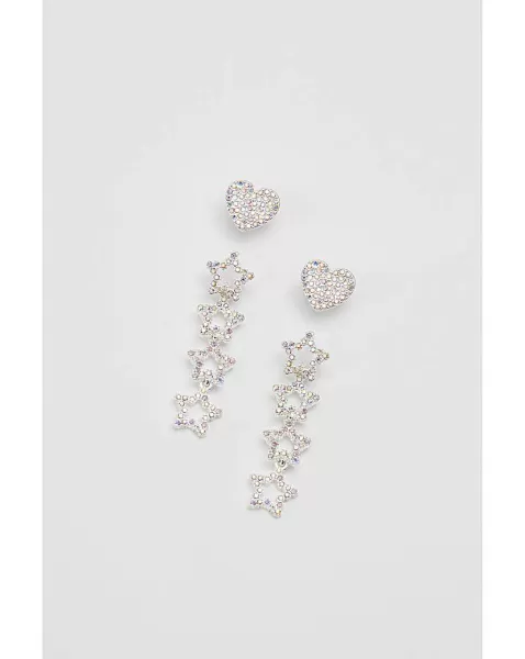Image of Lipsy AB Heart And Star Earrings