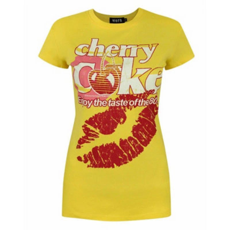 Image of Coca Cola Short Sleeved T-Shirt Yellow female