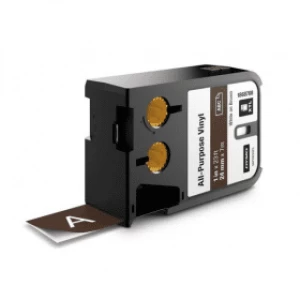 Image of Dymo 1868788 White on Brown Label Tape 24mm x 7m