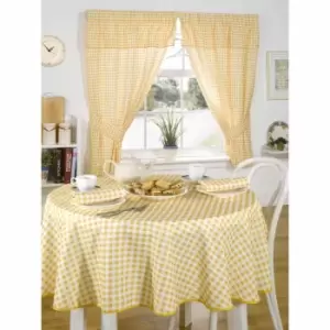 Image of Emma Barclay Kitchen Curtain Set Molly 46 x 48 Lemon