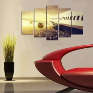 Image of 5M-19 Multicolor Decorative MDF Painting (5 Pieces)