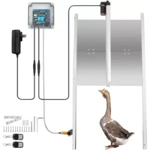 Image of VEVOR Automatic Duck Door Opener Kits Induction, Automatic Chicken Coop Door Opener with Infrared Sensor, Duck Goose Door Opener to Avoid Chicken,