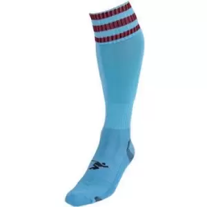 Image of Precision Childrens/Kids Pro Football Socks (12 UK Child-2 UK) (Sky Blue/Maroon)