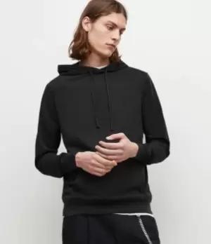 Image of AllSaints Mens Ossage Pullover Hoodie, Black, Size: S