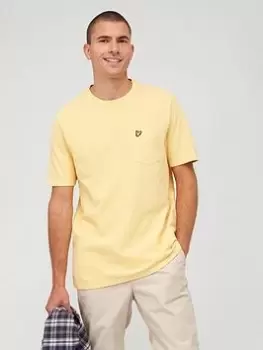 Image of Lyle & Scott Sandwash Pique T-Shirt - Gold, Size L, Men