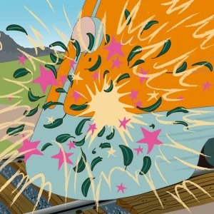 Image of Hey Colossus - Dances / Curses Limited Edition Transparent Yellow, Black & Red Vinyl