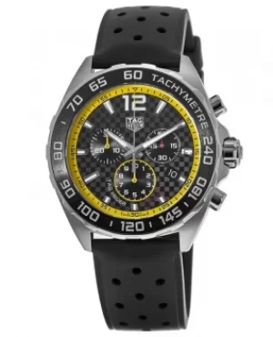 Image of Tag Heuer Formula 1 Chronograph Black Dial Black Rubber Strap Mens Watch CAZ101AC.FT8024 CAZ101AC.FT8024