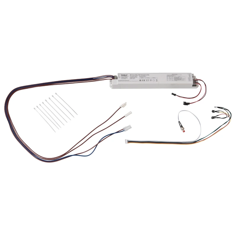 Image of Robus 2W 3 Hour DUAL TEST Emergency Pack for use with LINEAR fittings RLEMPKDT-PSU